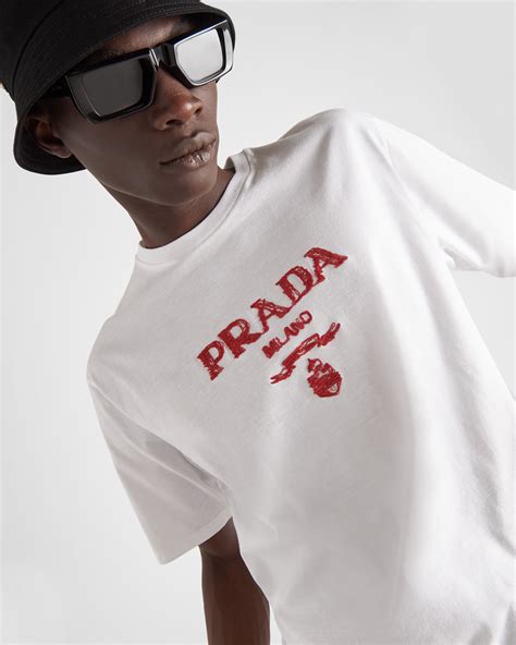 street prada men t shirt|Prada men's short sleeve shirts.